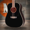 Washburn WD100DL Dreadnought Mahogany Acoustic Guitar - Black (WD100DLBK-A-U)