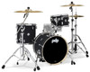 PDP Concept Maple Series 3-Piece Bop Shell Pack - Satin Black (PDCM18BPBK) | Musician Madness