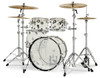 DW Design Series 4-Piece Acrylic Shell Pack - Clear w/Chrome Hardware (DDAC2214CL)