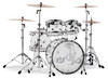 DW Design Series 4-Piece Acrylic Shell Pack - Clear w/Chrome Hardware (DDAC2214CL)