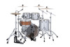Mapex Saturn Evolution Fusion 4 Piece Shell Pack Without Snare - Iridium Silver (SE504XMPD)