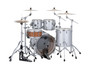 Mapex Saturn Evolution Rock 4 Piece Shell Pack Without Snare - Iridium Silver (SE529XMPD) | Musician Madness