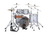 Mapex Saturn Evolution Classic 4 Piece Shell Pack Without Snare - Iridium Silver (SE529XEMPD)