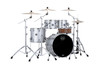 Mapex Saturn Evolution Classic 4 Piece Shell Pack Without Snare - Iridium Silver (SE529XEMPD)