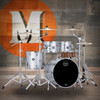 Mapex Saturn Evolution Classic 4 Piece Shell Pack Without Snare - Iridium Silver (SE529XEBPD)