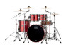 Mapex Saturn Evolution Rock 4 Piece Shell Pack Without Snare - Tuscan Red (SE529XMBPA)