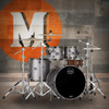 Mapex Saturn Evolution Rock 4 Piece Shell Pack Without Snare - Gun Metal Grey (SE529XMBPG)