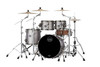 Mapex Saturn Evolution Fusion 4 Piece Shell Pack Without Snare - Gun Metal Grey  (SE504XBBPG) | Musician Madness