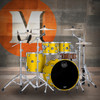 Mapex Saturn Evolution Rock 4 Piece Shell Pack Without Snare - Tuscan Yellow (SE529XBPM)