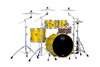 Mapex Saturn Evolution Classic 4 Piece Shell Pack Without Snare - Tuscan Yellow  (SE529XEBPM) | Musician Madness