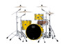 Mapex Saturn Evolution Hybrid Straight Ahead 3 Shell Pack Without Snare - Tuscan Yellow (SE401XHPM) | Musician Madness