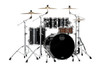Mapex Saturn Evolution Rock 4 Piece Shell Pack Without Snare - Piano Black (SE529XMPB)