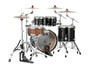 Mapex Saturn Evolution Classic 4 Piece Shell Pack Without Snare - Piano Black (SE529XEBPB)