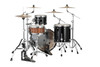 Mapex Saturn Evolution Hybrid Organic Rock 3 Piece Shell Pack Without Snare - Piano Black (SE426XHPB) | Musician Madness