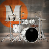 Mapex Saturn Evolution Classic 4 Piece Shell Pack Without Snare - Polar White (SE529XEMBPI)