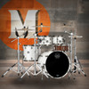 Mapex Saturn Evolution Classic 4 Piece Shell Pack Without Snare - Polar White (SE529XEBBPI)