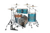 Mapex Saturn Evolution Rock 4 Piece Shell Pack Without Snare - Exotic Azure Burst (SE529XMPT)