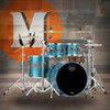 Mapex Saturn Evolution Rock 4 Piece Shell Pack Without Snare - Exotic Azure Burst (SE529XBPT)