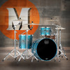 Mapex Saturn Evolution Hybrid Powerhouse Rock 3 Piece Shell Pack Without Snare - Exotic Azure Burst (SE446XHPT)