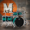 Mapex Saturn VI Standard 5 Piece Shell Pack Without Snare - Marine Teal Burst (SR628XZXT) | Musician Madness
