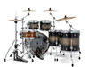 Mapex Saturn VI Standard 5 Piece Shell Pack Without Snare - Black Ink Burst (SR628XZXG) | Musician Madness
