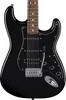Fender Standard Stratocaster HSS, Laurel Fingerboard, Black Pickguard, Black | Musician Madness
