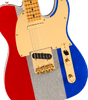 Fender Buck Owens Telecaster Maple Fingerboard, Red, Silver and Blue Sparkle | Musician Madness