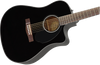 Fender CD-60SCE Dreadnought, Walnut Fingerboard, Black | Musician Madness