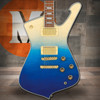 Ibanez Iceman 6 String Electric Guitar w/Bag - Transparent Blue Gradation (IC420FMTBG) | Musician Madness