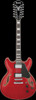 Ibanez AS Artcore 12 String Electric Guitar  - Transparent Cherry Red (AS7312TCD)