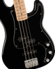 Squier Affinity Series Precision Bass PJ Pack - Maple Fingerboard - Black - Gig Bag - Rumble 15 - 120V | Musician Madness
