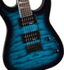 Jackson JS Series Dinky JS20 DKQ 2PT - Amaranth Fingerboard - Transparent Blue Burst | Musician Madness