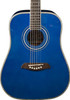 Oscar Schmidt OG2TBL-A Dreadnought Acoustic Guitar. Trans Blue (OG2TBL-A-U) | Musician Madness