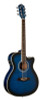 Oscar Schmidt OACEFTBL-A Auditorium Cutaway Acoustic Electric Guitar - Trans Blue (OACEFTBL-A-U) | Musician Madness