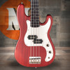 Oscar Schmidt OSB-400C-TR-A Electric Bass. Trans Red (OSB-400C-TR-A-U) | Musician Madness