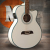 Oscar Schmidt OG10CEWH-A Folk Cutaway Acoustic Electric Guitar. White (OG10CEWH-A-U) | Musician Madness