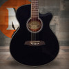 Oscar Schmidt OG8CEB-A Folk Cutaway Acoustic Electric Guitar. Black (OG8CEB-A-U) | Musician Madness