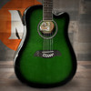 Oscar Schmidt OD312CETGR-A Dreadnought 12 String Cutaway Acoustic Electric Guitar. Trans Green (OD312CETGR-A-U) | Musician Madness