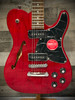 Fender Jim Adkins JA-90 Telecaster Thinline, Laurel Fingerboard, Crimson Red Transparent | Musician Madness
