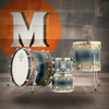 Dixon Artisan Maple 422 Shell Pack Enchanted Electric Blue Reverse Burst (PODAN422-11-EA-CR) | Musician Madness