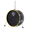 Dixon Little Roomer 7 x 20 Bass Drum Black with Yellow Highlight (PDZL0720BK1) | Musician Madness