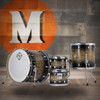 Dixon Artisan Select 422 Shell Pack PMT over Black to Black Burst (PODAX422-07-BKMBB-CR) | Musician Madness