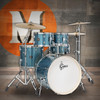 Gretsch Energy 5pc Drum Kit, with Hardware & Cymbals - Blue Sparkle (GE4E825) | Musician Madness