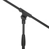 Stageline MS205B Microphone Stand Adjustable Height 40.5 62.8  30.3 Boom Arm, Plastic Clutches & Knobs, Counterweight, Tripod Base Spread 23? x 19.8? Black (MS205B-U) | Musician Madness
