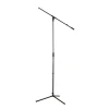 Stageline MS205B Microphone Stand Adjustable Height 40.5 62.8  30.3 Boom Arm, Plastic Clutches & Knobs, Counterweight, Tripod Base Spread 23? x 19.8? Black (MS205B-U) | Musician Madness