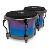 Latin Percussion Tony Succar 7.25" and 8.625" Bongos - Rainbow Black Nickel (LP201AX-TS) | Musician Madness
