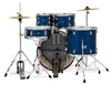 PDP Center Stage 5-Piece Drum Kit with Hardware Cymbals and Throne - Royal Blue Sparkle (PDCE2215KTRB) | Musician Madness