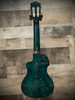 Lanikai Quilted Maple Blue Stain Concert A/E Ukulele w/ Kula Preamp (QM-BLCEC) | Musician Madness