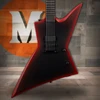 LTD EXL Black Metal Electric Guitar - Black Red Burst Satin (LEXLBKMBLKREDBS) | Musician Madness