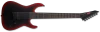 LTD M-7HT Baritone Black Metal Electric Guitar - Black Red Burst Satin (LM7BHTBKMBLKREDBS) | Musician Madness